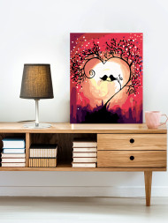 Raqamlar bo'yicha rasm "Sevishgan qushchalar"