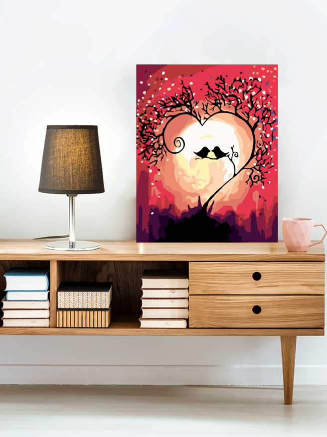 Raqamlar bo&amp;#039;yicha rasm &amp;quot;Sevishgan qushchalar&amp;quot;