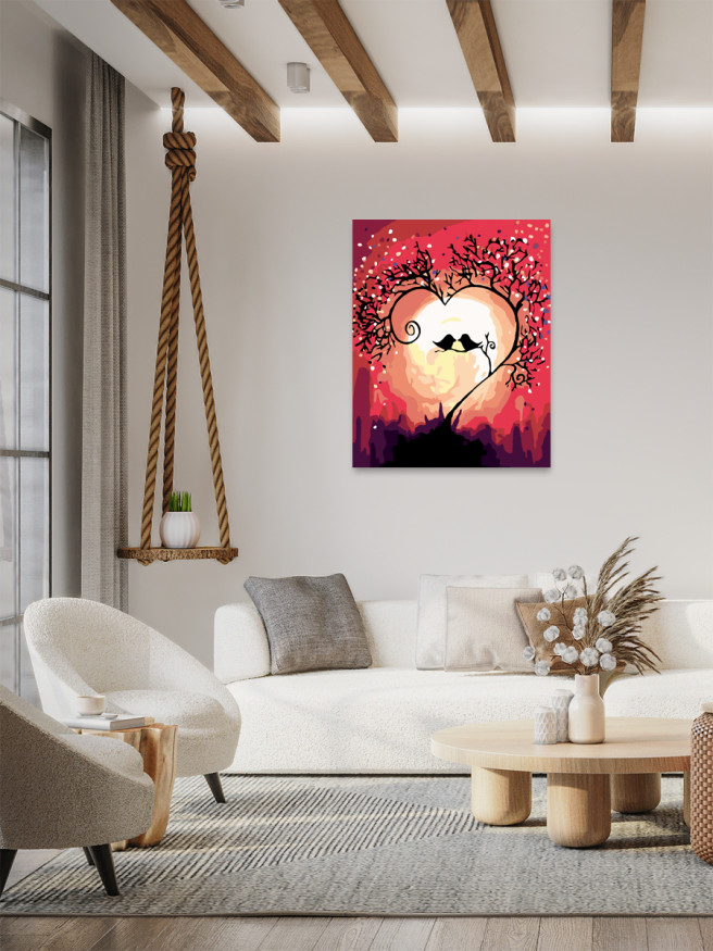 Raqamlar bo&amp;#039;yicha rasm &amp;quot;Sevishgan qushchalar&amp;quot;