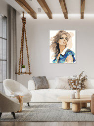 Картина по номерам &amp;quot;Светловолосая девушка&amp;quot;