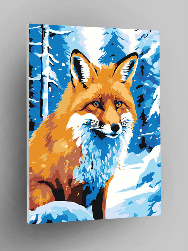 Raqamlar bo&amp;#039;yicha rasm &amp;quot;Qorda tulki&amp;quot;