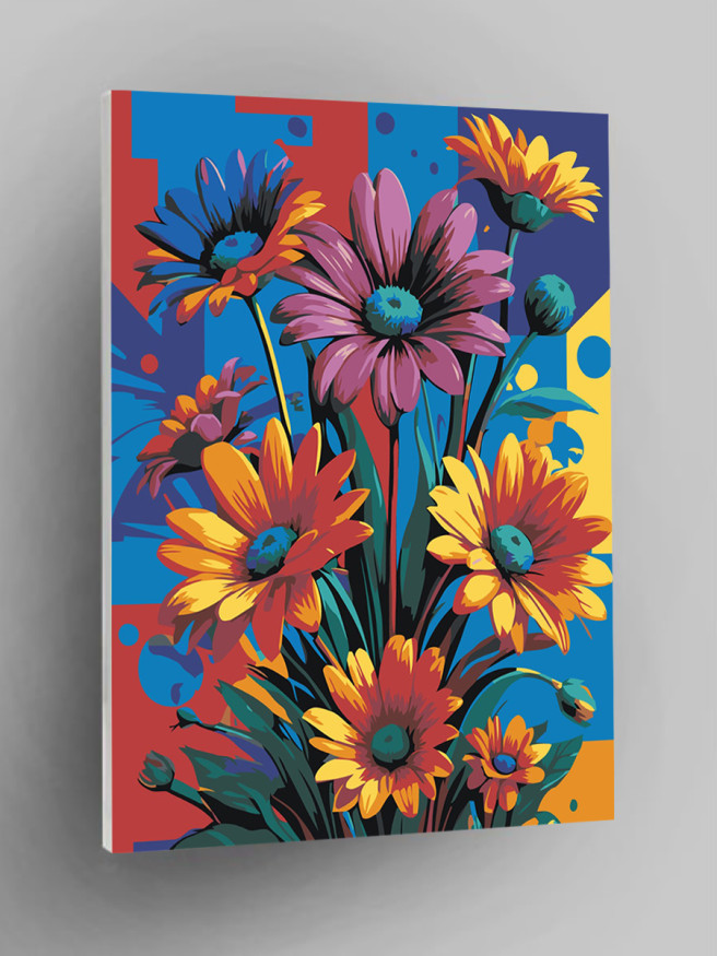 Картина по номерам &amp;quot;Красочные цветы&amp;quot;