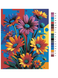 Картина по номерам &amp;quot;Красочные цветы&amp;quot;