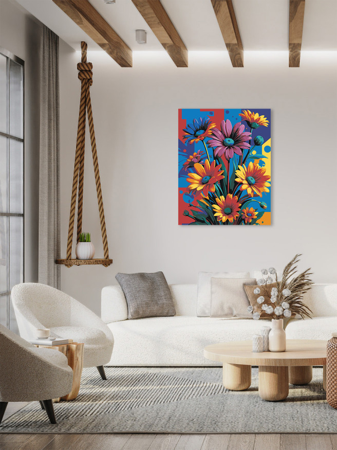 Картина по номерам &amp;quot;Красочные цветы&amp;quot;