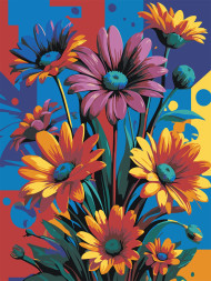 Картина по номерам &amp;quot;Красочные цветы&amp;quot;