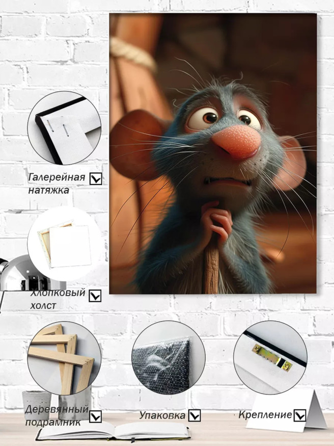 Holstga bosilgan poster &amp;quot;Remi — orzudagi oshpaz&amp;quot;