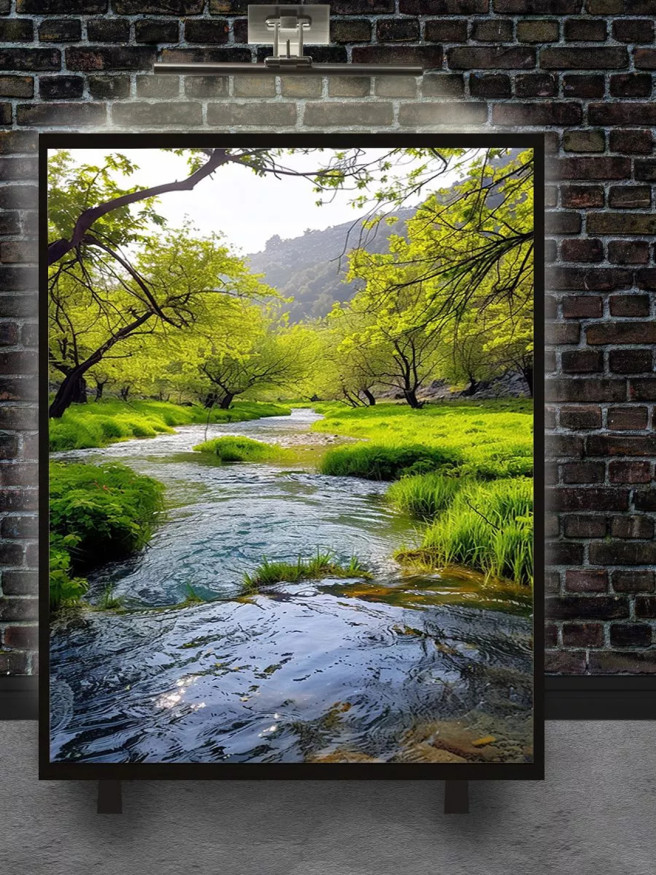 Постер на холсте &amp;quot;Весенний ручей в лесу&amp;quot;