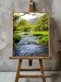 Постер на холсте &amp;quot;Весенний ручей в лесу&amp;quot;