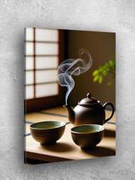 Постер на холсте &amp;quot;Чайная церемония с дымком&amp;quot;