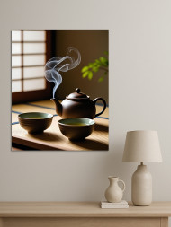 Постер на холсте &amp;quot;Чайная церемония с дымком&amp;quot;