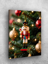 Постер на холсте &amp;quot;Щелкунчик на ёлке&amp;quot;