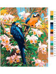 Raqamlar bo&#039;yicha rasm &quot;Moviy ara&quot;