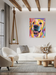 Raqamlar bo'yicha rasm "Insonning do'sti"