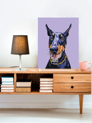 Raqamlar bo&#039;yicha rasm &quot;Zanjirli it&quot;