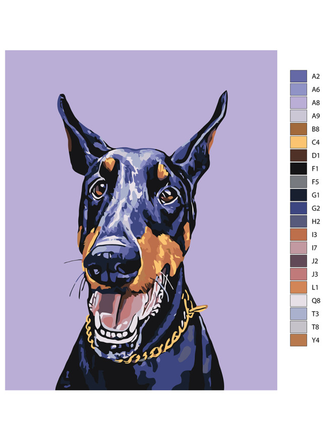 Raqamlar bo&amp;#039;yicha rasm &amp;quot;Zanjirli it&amp;quot;