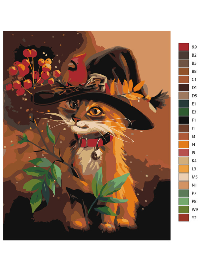 Raqamlar bo&amp;#039;yicha rasm &amp;quot;Shlyapadagi mushuk&amp;quot;