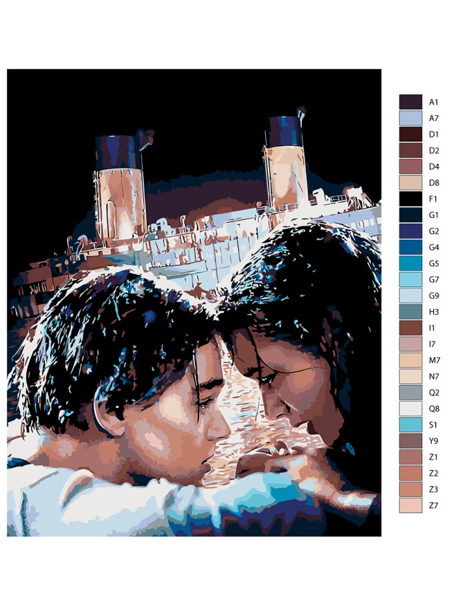 Raqamlar bo&amp;#039;yicha rasm &amp;quot;Titanikdan er-xotin&amp;quot;