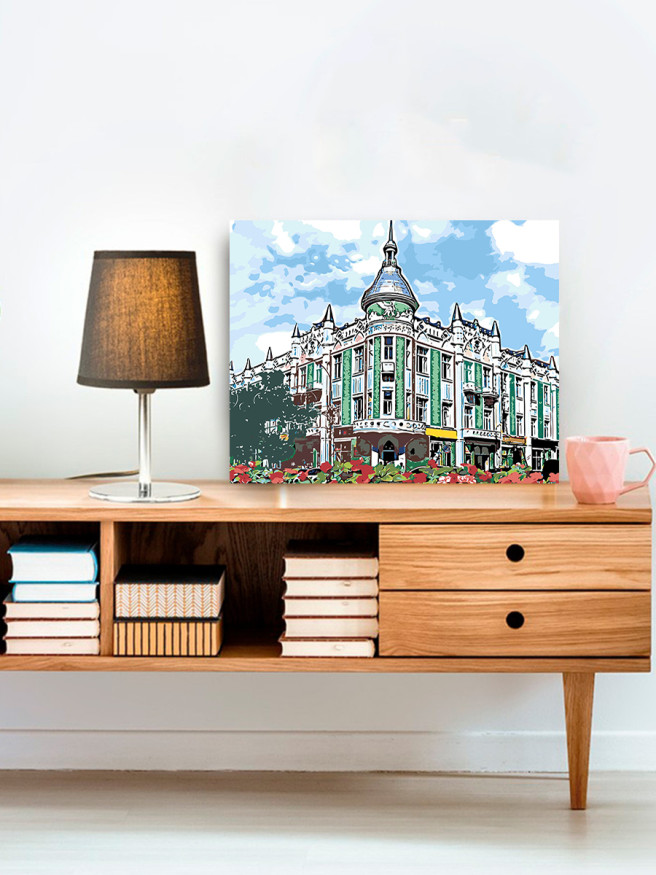 Картина по номерам &amp;quot;Городское здание&amp;quot;