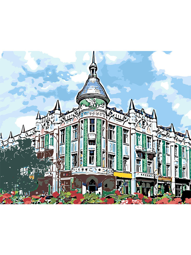 Картина по номерам &amp;quot;Городское здание&amp;quot;