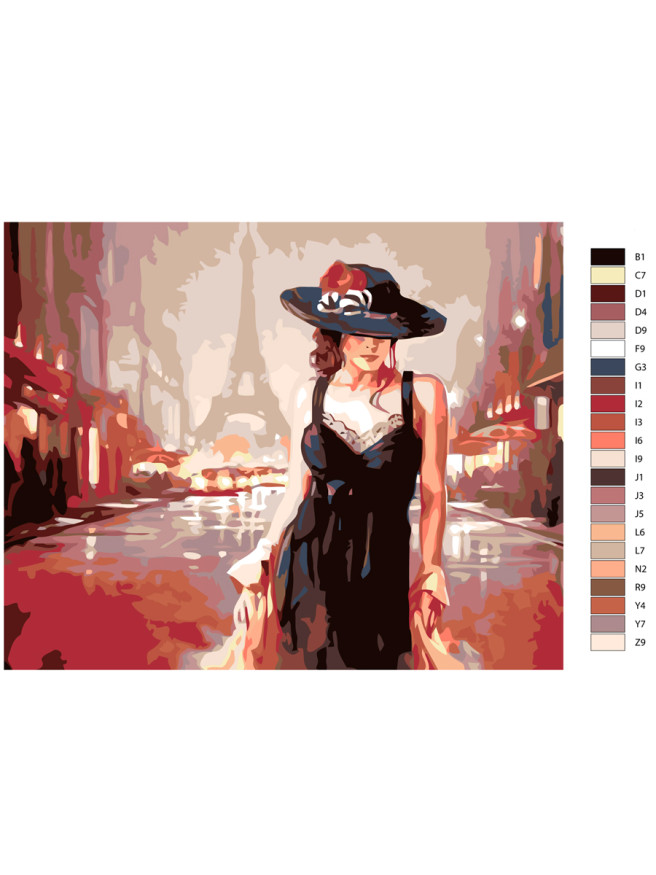 Картина по номерам &amp;quot;Француженка&amp;quot;
