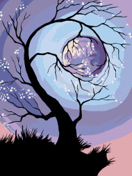 Raqamlar bo&#039;yicha rasm &quot;Oy daraxti&quot;