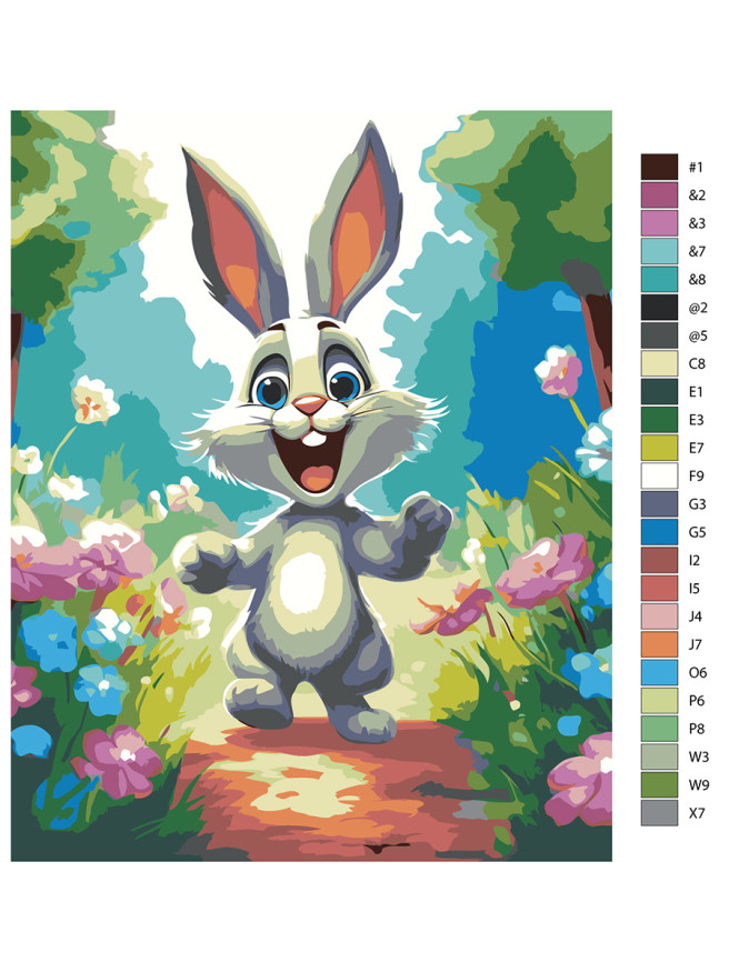 Картина по номерам &amp;quot;Зайка&amp;quot;