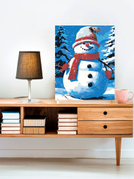 Raqamlar bo&#039;yicha rasm &quot;Qordan odam&quot;