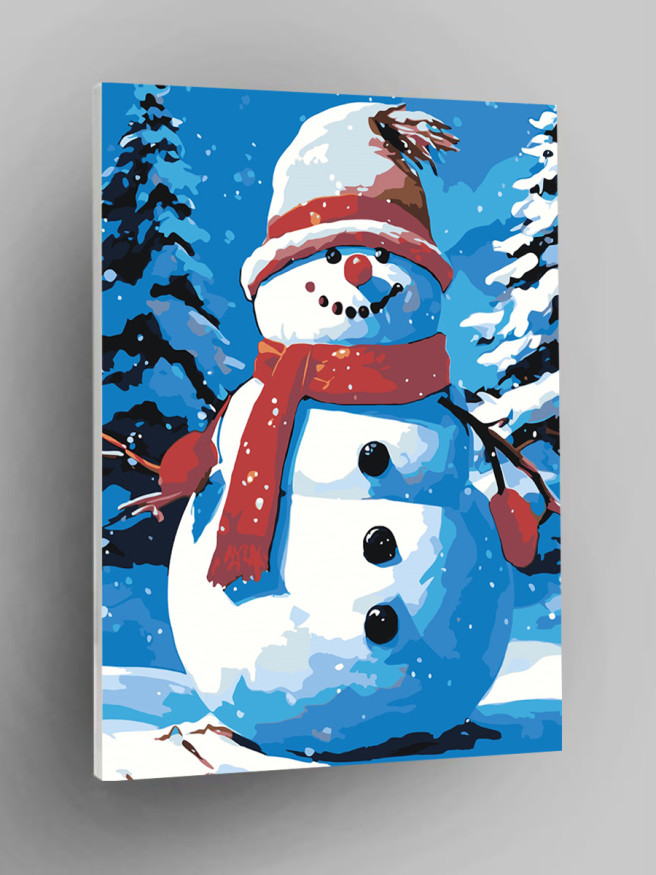 Raqamlar bo&amp;#039;yicha rasm &amp;quot;Qordan odam&amp;quot;