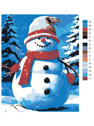 Raqamlar bo&#039;yicha rasm &quot;Qordan odam&quot;