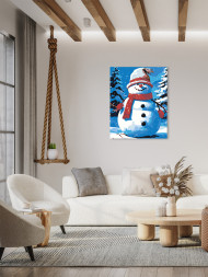 Raqamlar bo&#039;yicha rasm &quot;Qordan odam&quot;