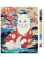 Картина по номерам &amp;quot;Белый котик в кимоно&amp;quot;