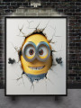 Постер на холсте &amp;quot;Миньон прорывается сквозь стену&amp;quot;