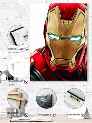 Постер на холсте &amp;quot;Железный человек вблизи&amp;quot;