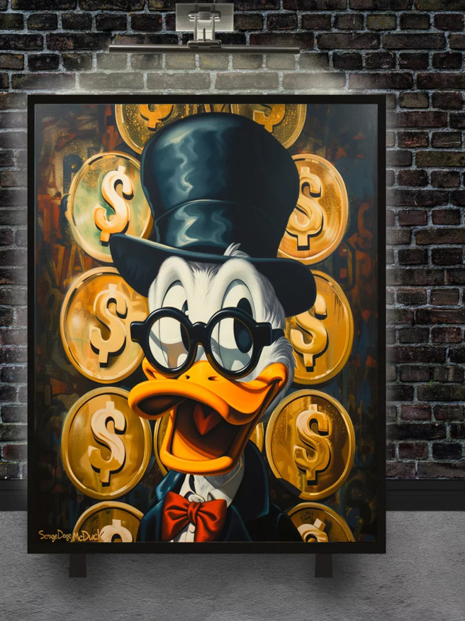 Постер на холсте &amp;quot;Богатый Скрудж Макдак&amp;quot;
