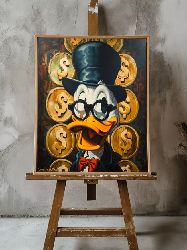 Постер на холсте &amp;quot;Богатый Скрудж Макдак&amp;quot;