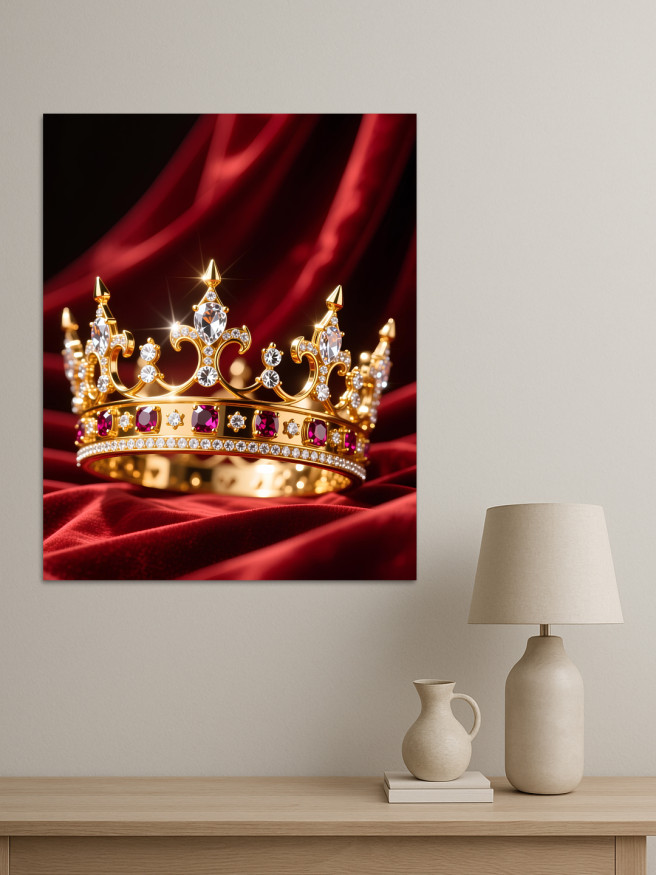 Holstga bosilgan poster &amp;quot;Qimmatbaho toshli oltin toj&amp;quot;