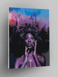 Картина по номерам &amp;quot;Девушка и ночь&amp;quot;