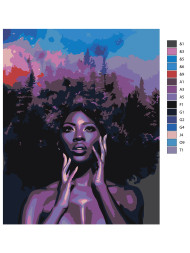 Картина по номерам &amp;quot;Девушка и ночь&amp;quot;