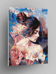 Raqamlar bo'yicha rasm "Zaif qiz"