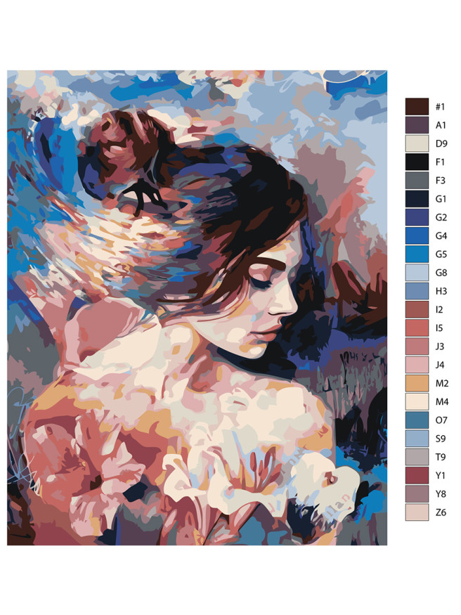 Raqamlar bo&amp;#039;yicha rasm &amp;quot;Zaif qiz&amp;quot;