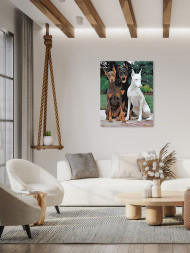 Raqamlar bo&#039;yicha rasm &quot;Uchta it&quot;