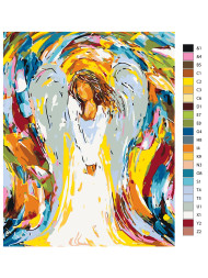 Картина по номерам &amp;quot;Девушка ангелочек&amp;quot;