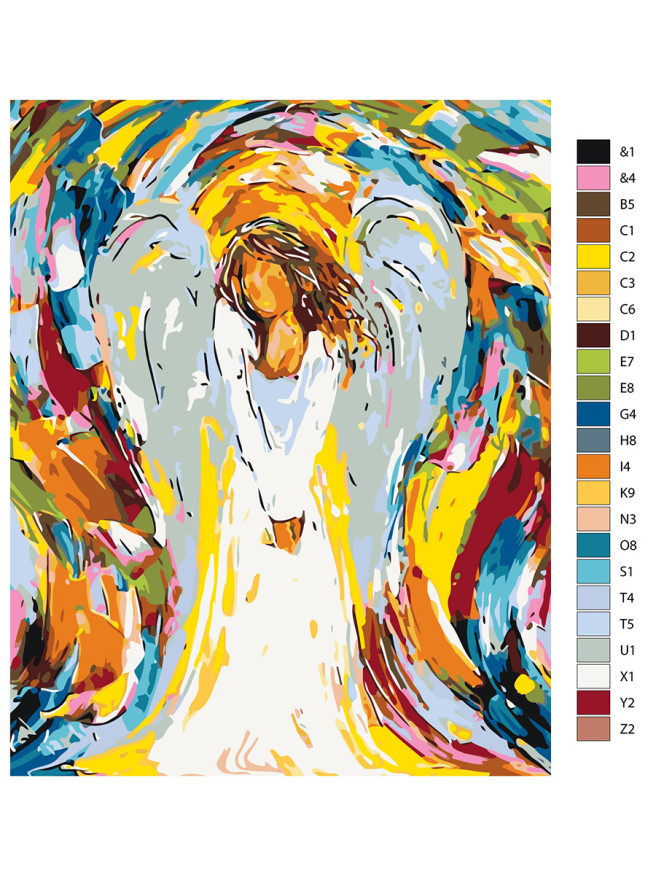 Raqamlar bo&amp;#039;yicha rasm &amp;quot;Farishta qiz&amp;quot;