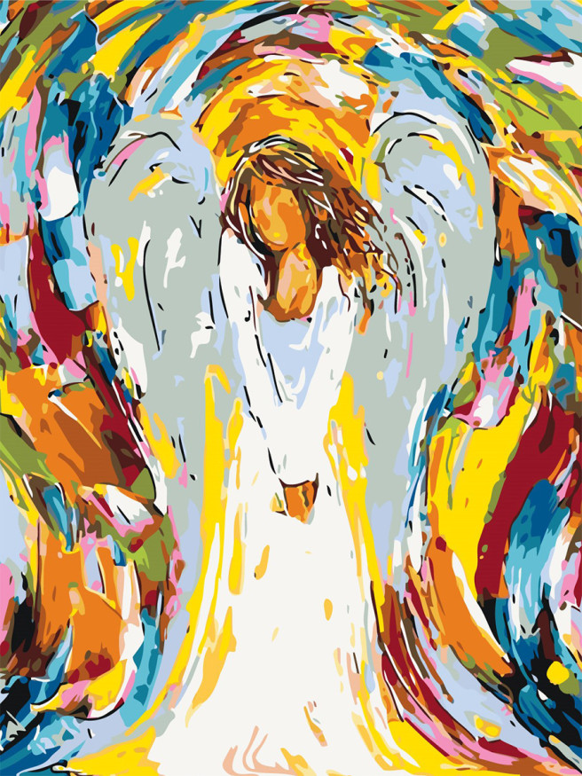 Raqamlar bo&amp;#039;yicha rasm &amp;quot;Farishta qiz&amp;quot;