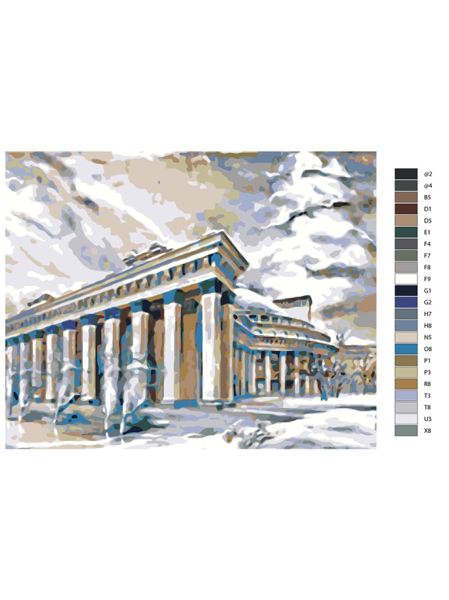 Raqamlar bo&amp;#039;yicha rasm &amp;quot;Ustunlar bilan qurilish&amp;quot;