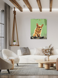 Raqamlar bo'yicha rasm "Baxtli it"