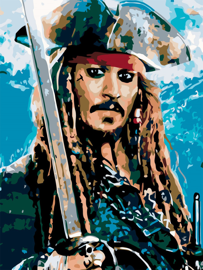 Raqamlar bo&amp;#039;yicha rasm &amp;quot;Kapitan Jek Chumchuq&amp;quot;