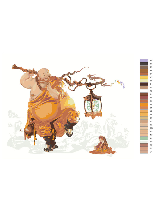 Картина по номерам &amp;quot;Полный монах&amp;quot;