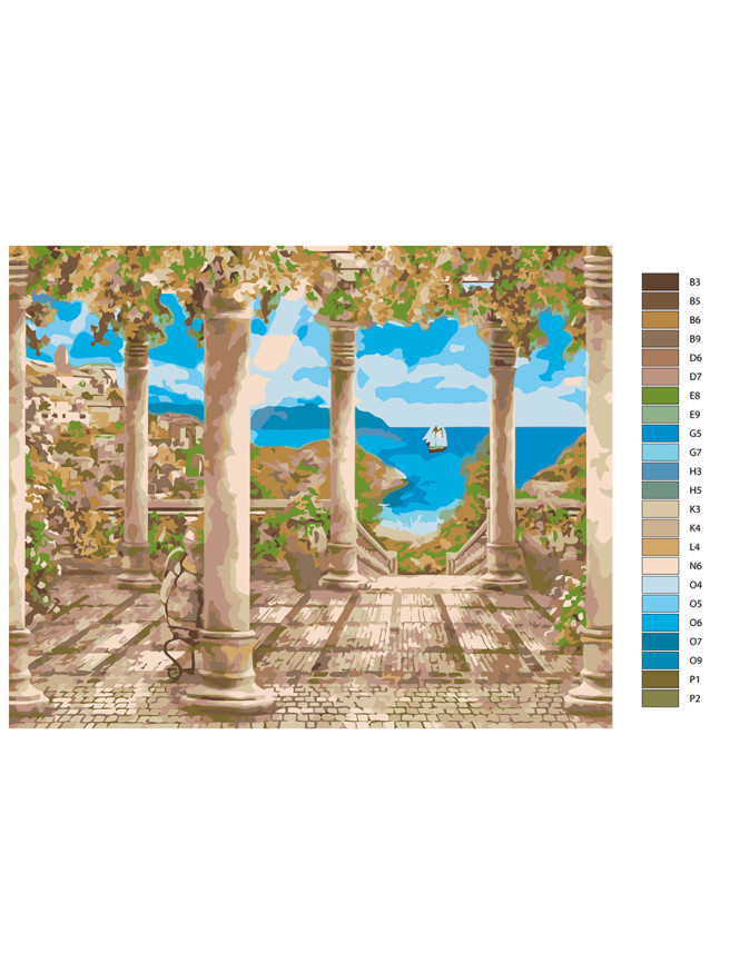 Raqamlar bo&amp;#039;yicha rasm &amp;quot;Dengizda kema&amp;quot;