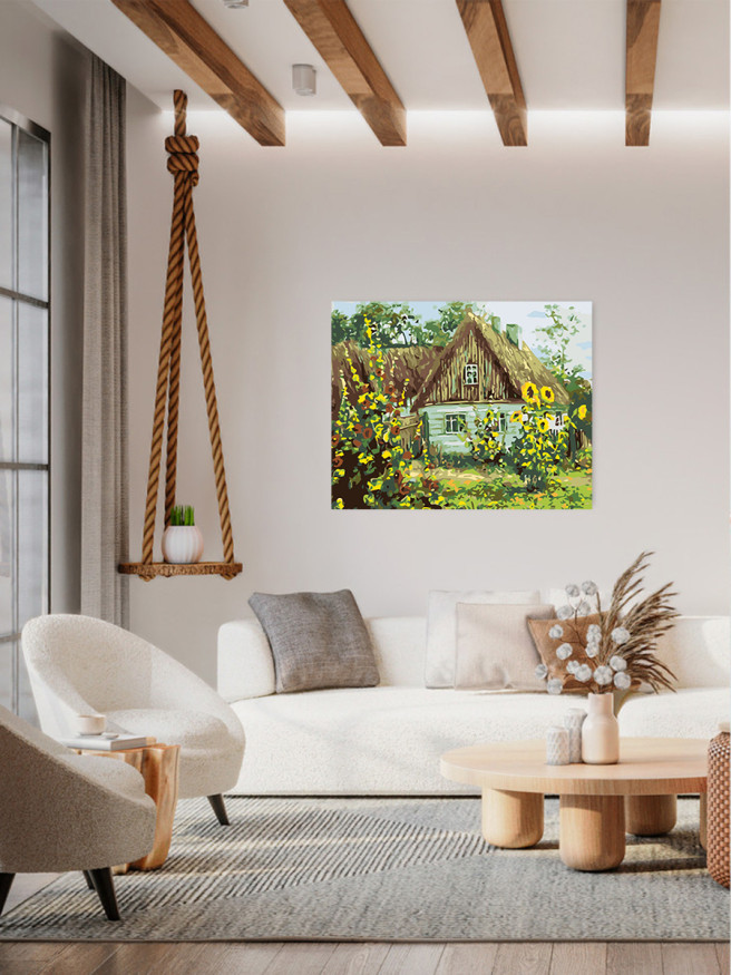 Картина по номерам &amp;quot;Домик в деревне&amp;quot;
